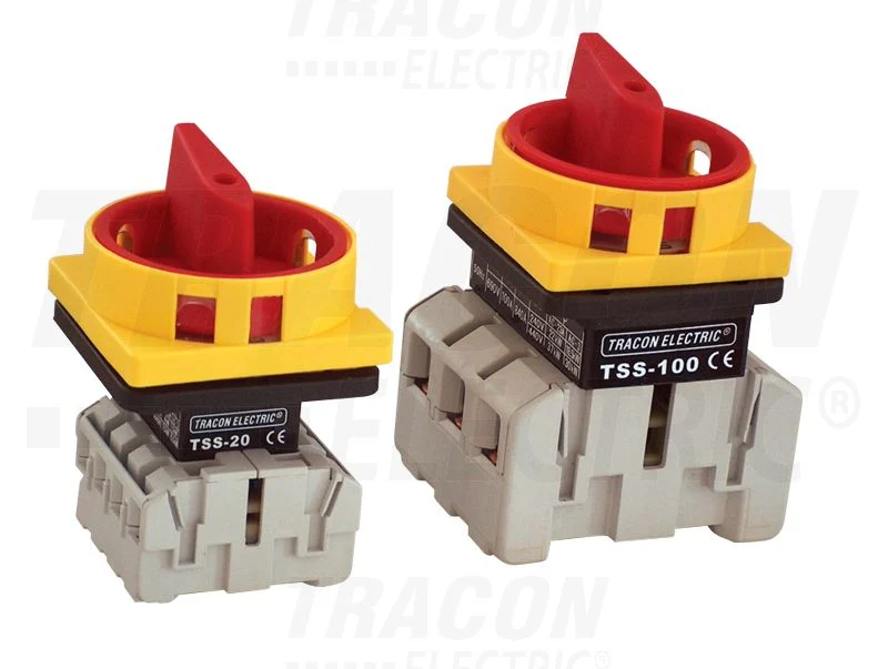 Tracon Biztonsági szakaszoló kapcsoló 400V, 50Hz, 20A, 4P, 5,5kW, 48×48mm Beépíthető TSS-20/4