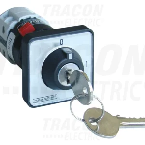 Tracon Főkapcsoló 400V, 50Hz, 20A, 4P, 5,5kW, 48×48mm Kulcsos Tokozott IP65 TKFK-20T65