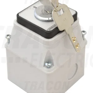 Tracon Főkapcsoló 400V, 50Hz, 20A, 4P, 5,5kW, 48×48mm Kulcsos Tokozott IP44 TKFK-20T