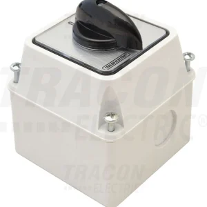 Tracon Tokozott BE-KI kapcsoló 400V, 25A, 2P, 7,5kW IP65 TK-256/2T65