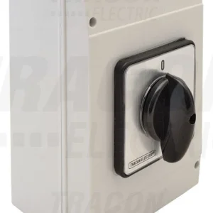 Tracon Tokozott BE-KI kapcsoló 400V, 50Hz, 125A, 4P, 30kW, 88×88mm, IP65 TK-126/4T65