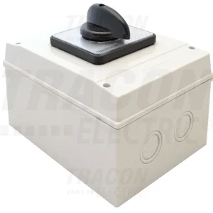 Tracon Tokozott BE-KI kapcsoló 400V, 50Hz, 160A, 3P, 37kW, IP65 TK-166/3T65