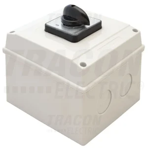 Tracon Tokozott BE-KI kapcsoló 400V, 50Hz, 63A, 3P, 18,5kW, IP44 TK-636/3T