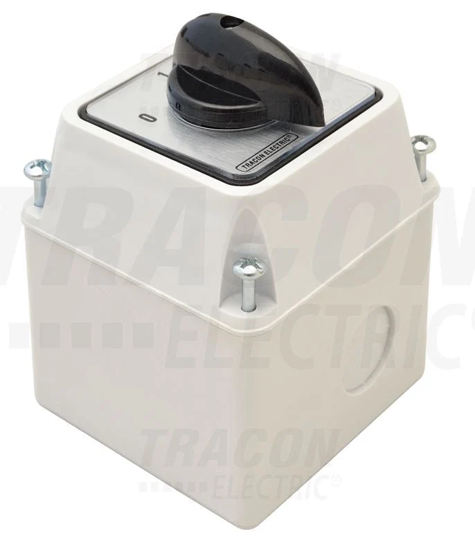 Tracon Tokozott BE-KI kapcsoló 400V, 50Hz, 20A, 3P, 5,5kW IP65 TK-206/3T65