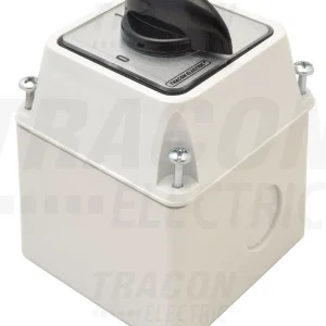 Tracon Tokozott BE-KI kapcsoló 400V, 50Hz, 25A, 2P, 7,5kW IP65 TK-259/2T65