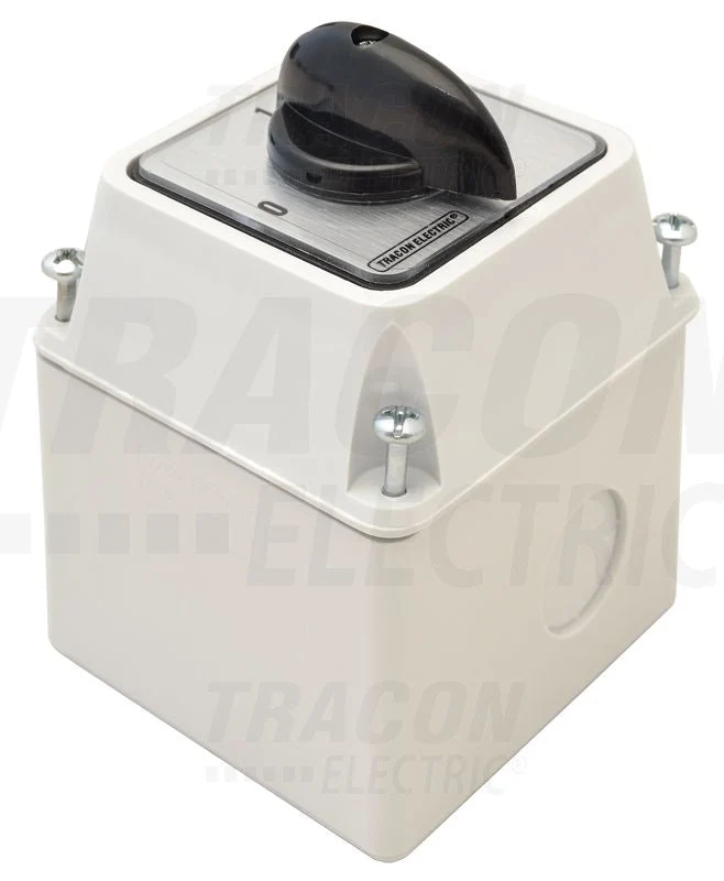 Tracon Tokozott BE-KI kapcsoló 400V, 50Hz, 25A, 2P, 7,5kW IP65 TK-259/2T65