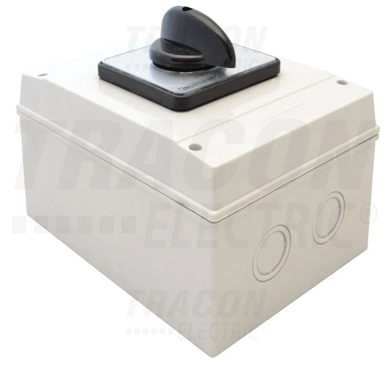 Tracon Tokozott BE-KI kapcsoló 400V, 50Hz, 160A, 3P, 37kW, IP65 TK-166/3T65