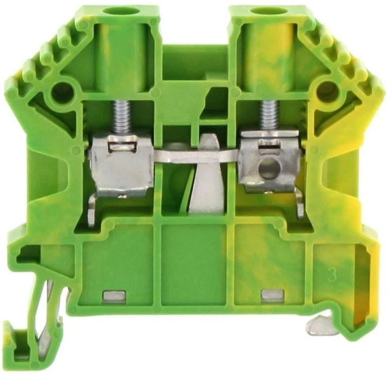 CONTA-CLIP Földelő sorkapocs TS35 1-szintes 0,2-4mm2 zöld-sárga csavaros csavaros SSL 4/2A GNYE 17107.2