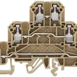 CONTA-CLIP Háromszintes sorkapocs 2,5mm2 TS32/35 24A 250V csavaros bézs IKD2,5 1261.2