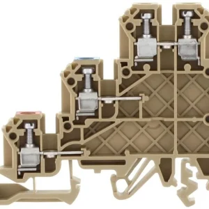 CONTA-CLIP Háromszintes sorkapocs 2,5mm2 TS32/35 24A 250V csavaros bézs IK2,5BG 1260.2