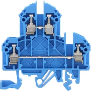 CONTA-CLIP Kétszintes sorkapocs 2,5mm2 TS32/35 24A 500V csavaros kék RKD2,5 1206.5
