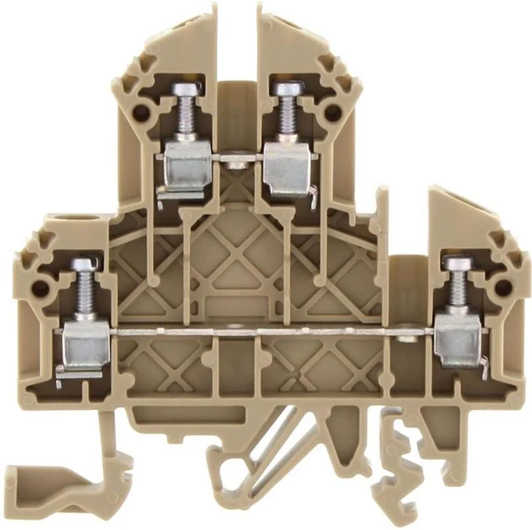 CONTA-CLIP Kétszintes sorkapocs 2,5mm2 TS32/35 24A 500V csavaros bézs RKD2,5 1206.2