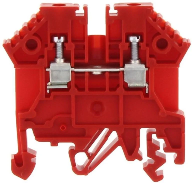 CONTA-CLIP Átmenő sorkapocs TS32/35 1-szintes 24A 0,2-2,5mm2/érvéghüvely piros RK 2,5 RD 1296.9