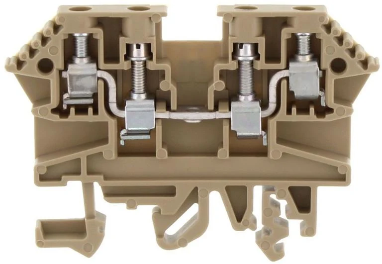 CONTA-CLIP Átmenő sorkapocs TS32/35 1-szintes 24A 0,2-2,5mm2/érvéghüvely bézs RK 2,5-4/ZRL BG 1211.2