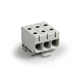 Ensto Univerzális sorkapocs szürke 2,5-50mm2Cu 6-50mm2Alu 3P csavaros 2csatl./>25 mm2 kalapsínre KE61.03