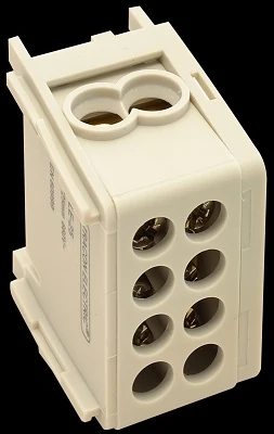 Főáramköri leágazó kapocs, sínre szerelhető, szürke 2×25mm2 / 2×25mm2, 400VAC, 101A FLE-25