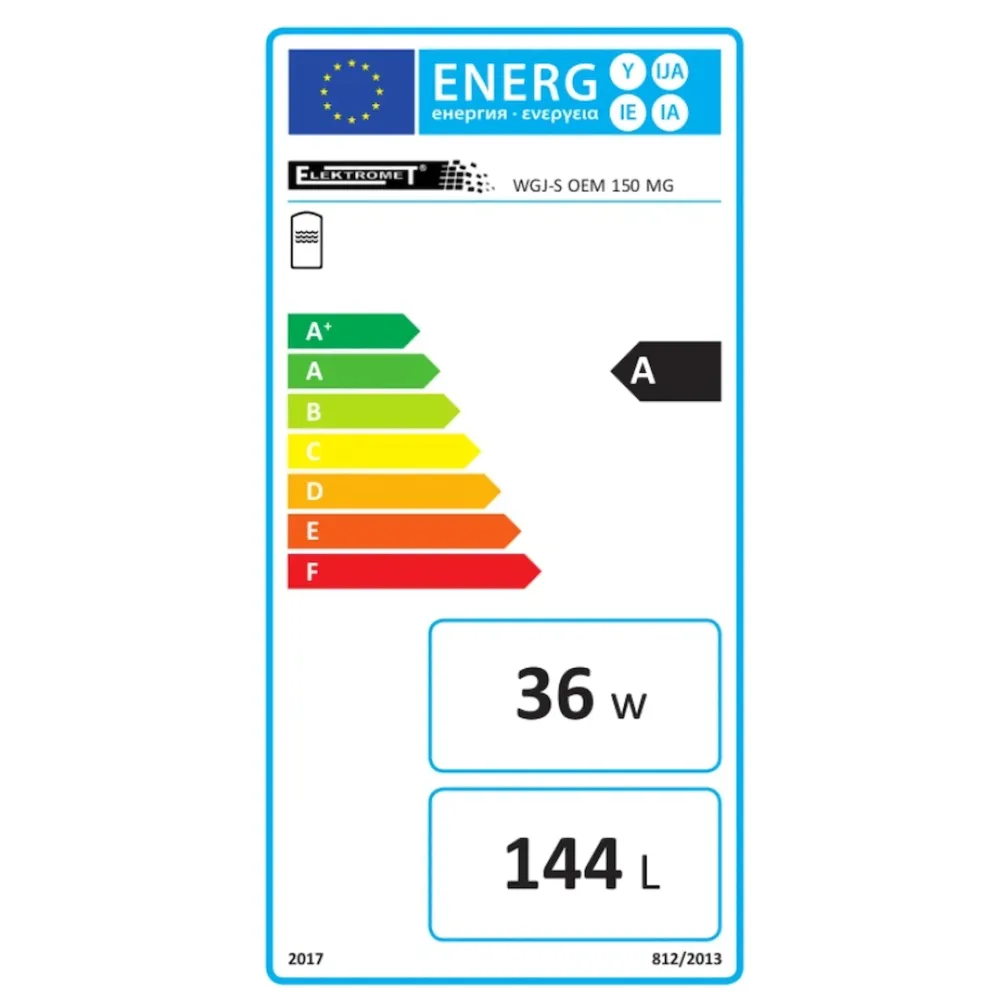150 literes ivóvíztartály 2 kW-os fűtőelemmel
