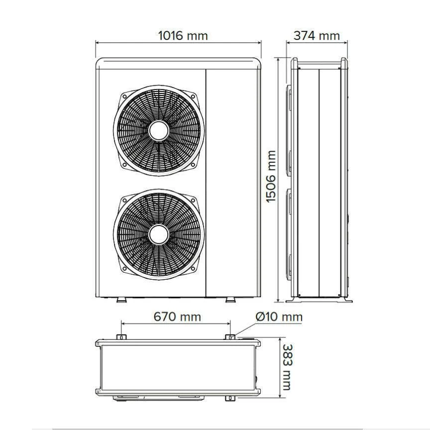Ariston Nimbus Compact 120 M NET R32 monob. hősziv. 12 kW, beltéri+180l HMV, 1 fütőkör, 1 fázis