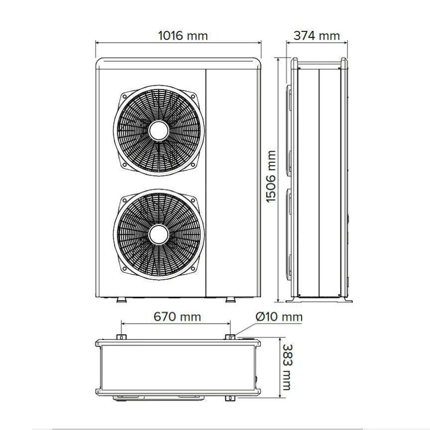 Ariston Nimbus Compact 150 M-T NET R32 monob. hősziv. 15 kW, beltéri+180l HMV, 1 fütőkör, 3 fázis