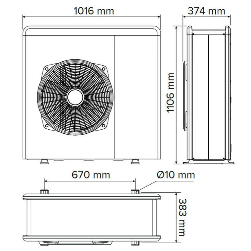 Ariston Nimbus Compact 80 M-T 2Z NET R32 monob. hősziv. 8 kW, beltéri+180l HMV, 1 fütőkör, 3 fázis