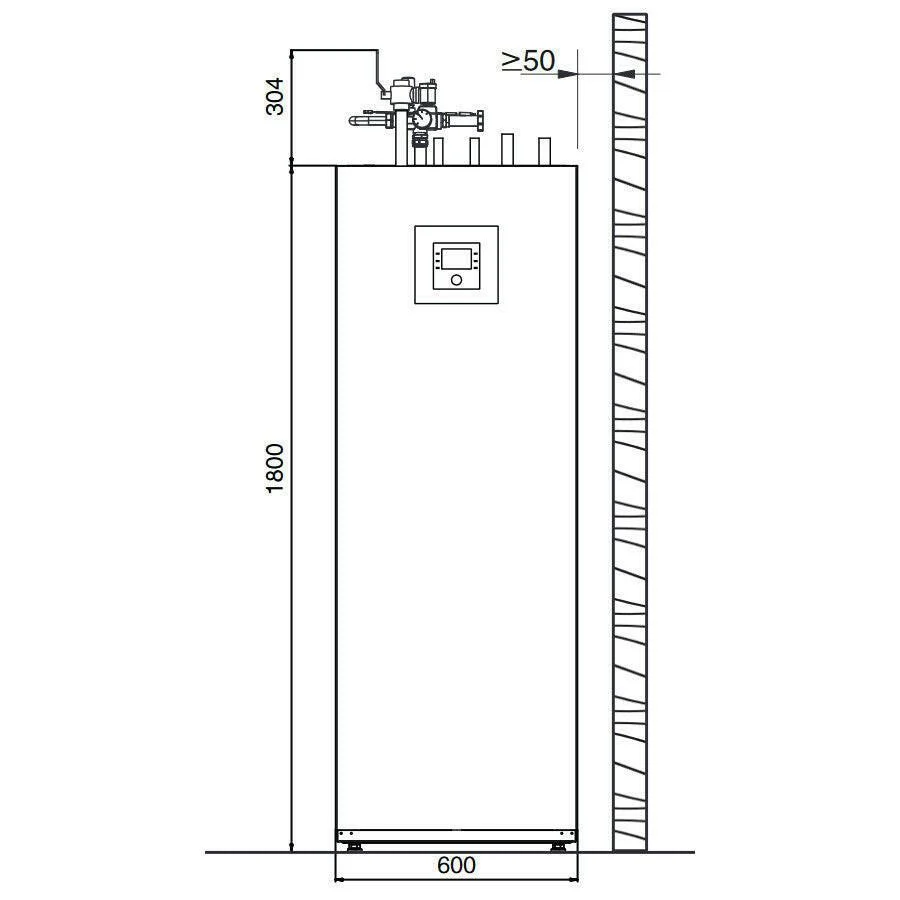 Bosch Compress 6000 AWM+AW-9 levegő-víz hőszivattyú, monoblok, tárolós 190 liter, fűtőbetéttel,R410A