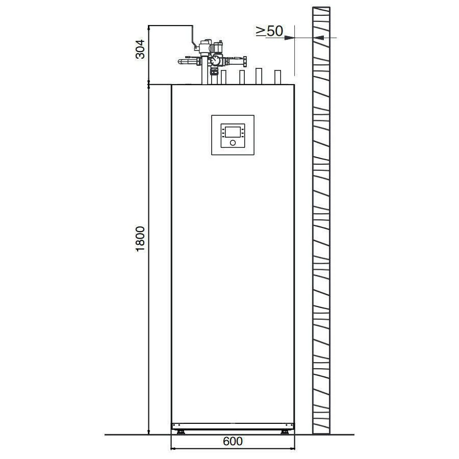 Bosch Compress 7000i AWM+AW-13S levegő-víz hőszivattyú,monoblok,tárolós 190liter, fűtőbetéttel,R410A