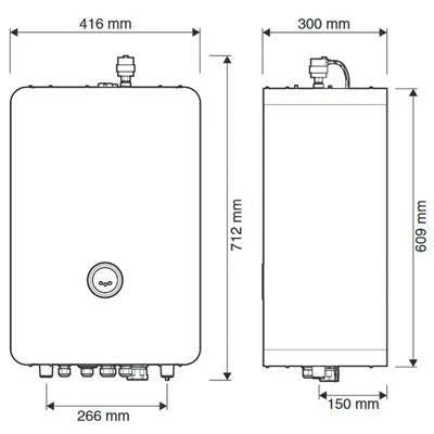 Bosch Tronic Heat 3500 24kW elektromos kazán 6 lépcsős modulációval, max 3bar nyomásra (7738502609)
