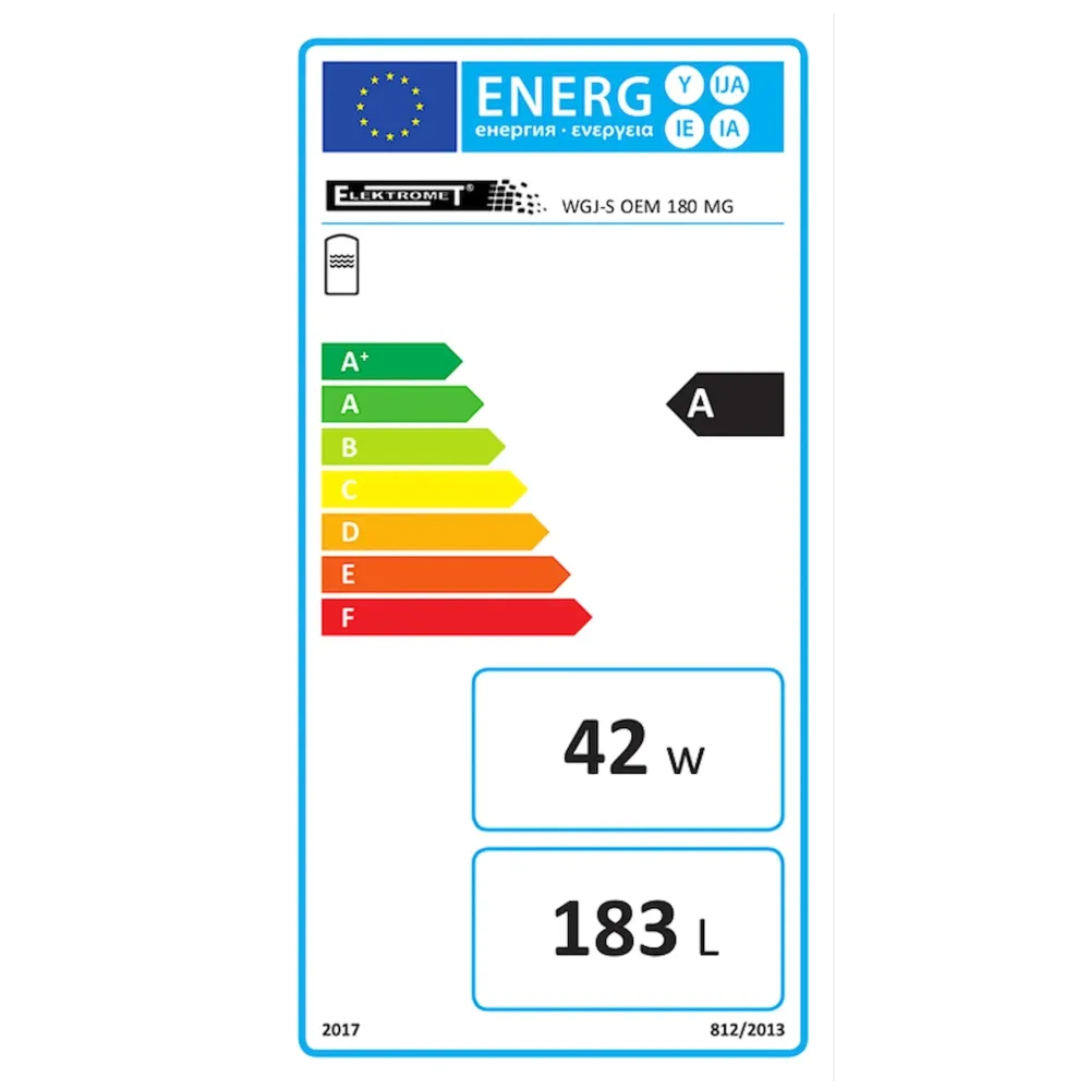Melegvíz tartály 180 L fűtőelemmel 3 kW