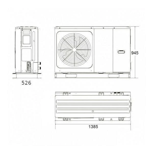 Midea MHC-V10W/D2N8-BE30 M-Thermal monoblokkos hőszivattyú, 10 kW, 1 fázis