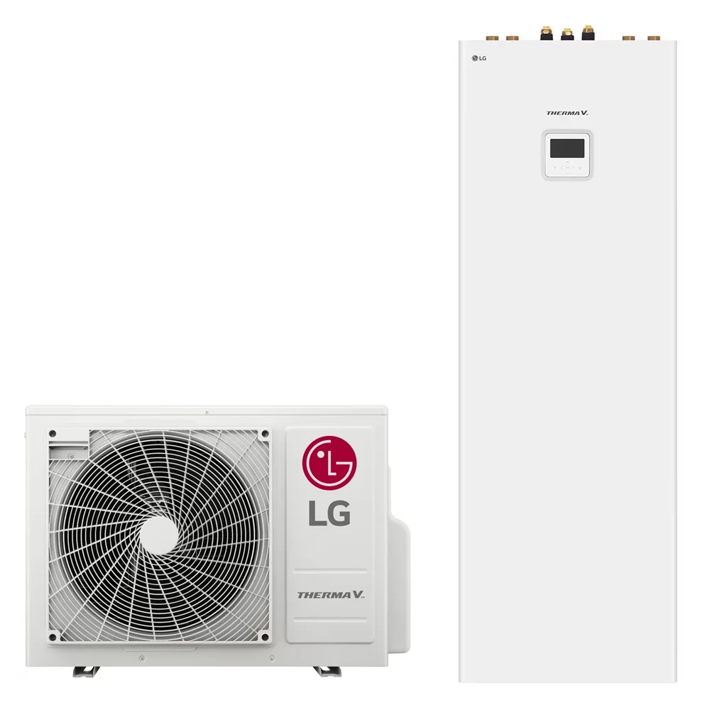 LG Therma V osztott hőszivattyú 4kW, 200l HMV, 1 fázis