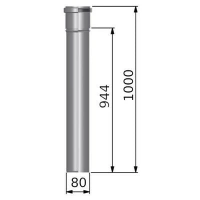 Tricox PPs 80 cső 1000 mm (PCS207)