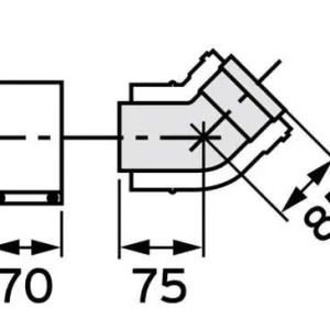VAILLANT 80/125 PP könyök 45° /2db/ (303211)