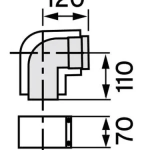 VAILLANT 80/125 PP könyök 90° (303210)