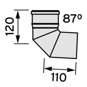 VAILLANT 80 PP könyök 90° (303263)