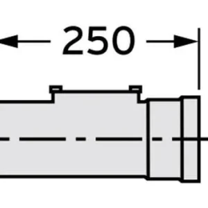 VAILLANT 80 PP tisztítóidom 25cm egyenes (303256)