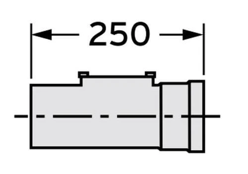 VAILLANT 80 PP tisztítóidom 25cm egyenes (303256)