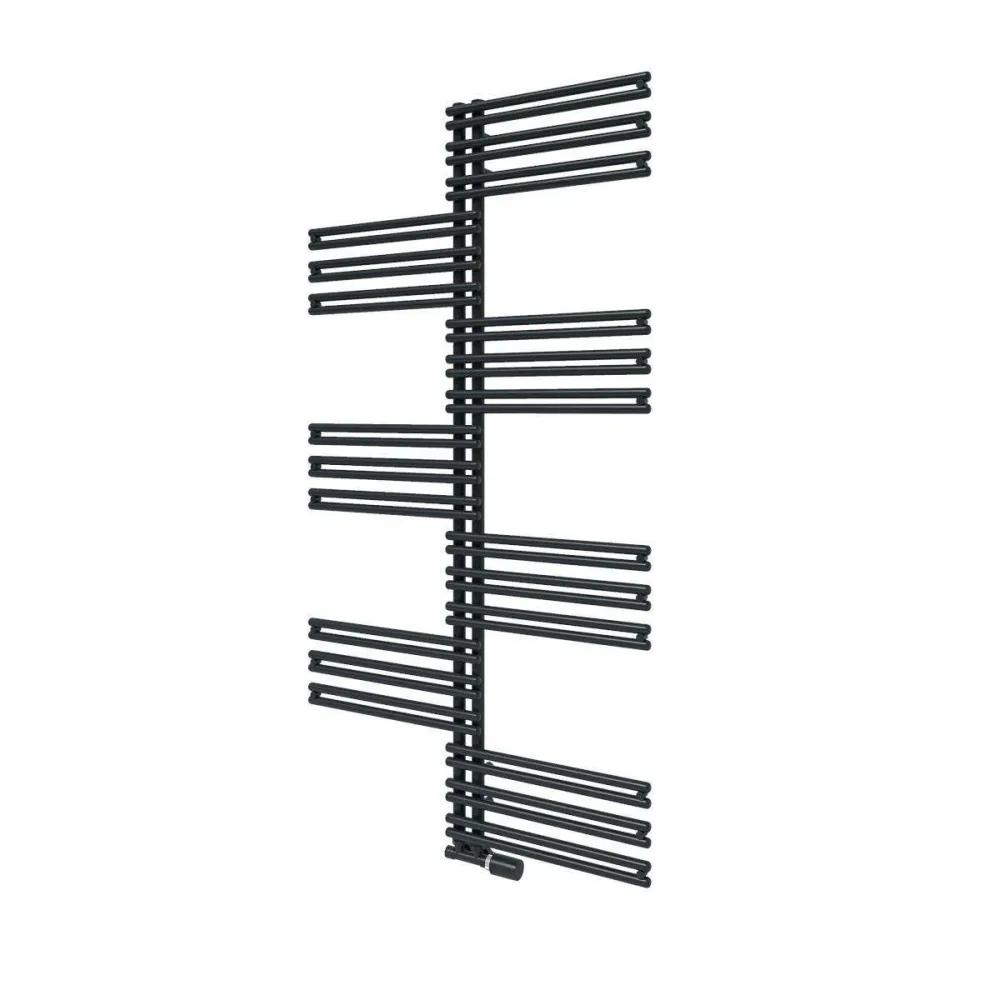 Vogel&Noot Figuresse Twist 910x1674 matt antracitszürke törölközőszárítós radiátor (FLSA016709000N0S0022)