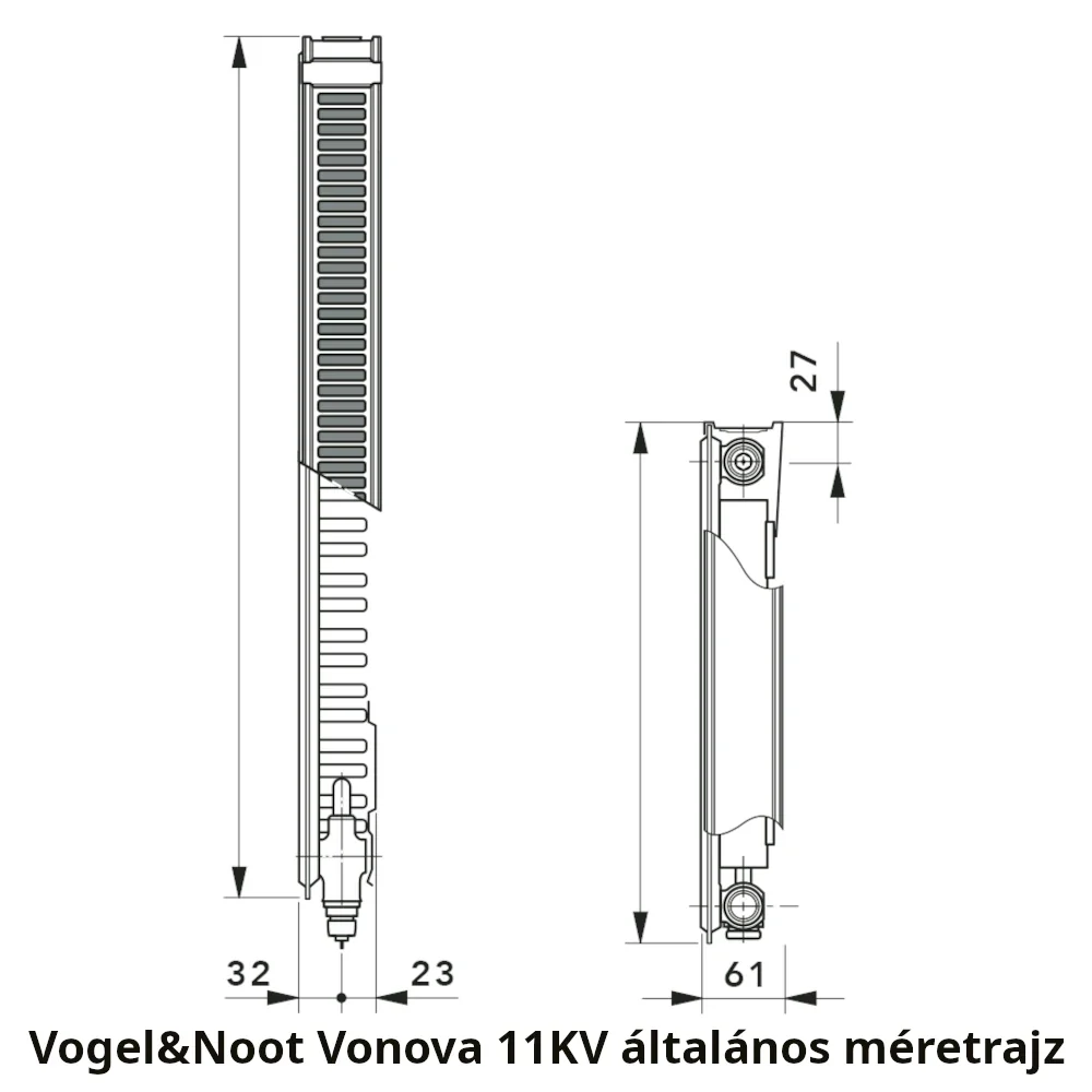 Vogel&Noot Vonova 11KV (EK) 500x800 balos radiátor