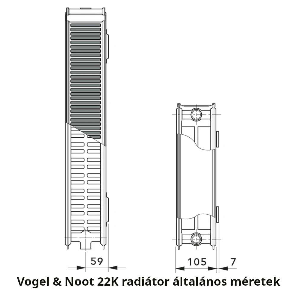 Vogel&Noot Vonova 22K (DK) 400x2000 radiátor