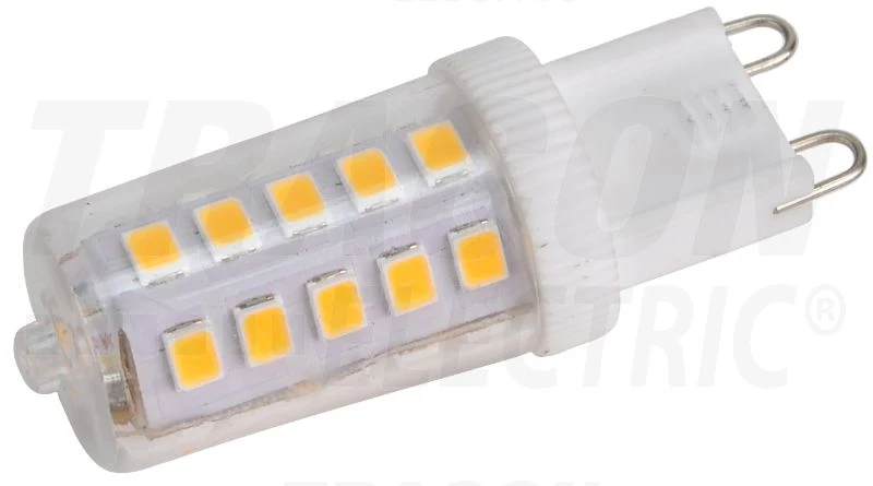Tracon LED fényforrás G9 foglalattal 230 VAC, 3 W, 4000 K, G9, 350 lm, 270°, EEI=E LG9X3NW