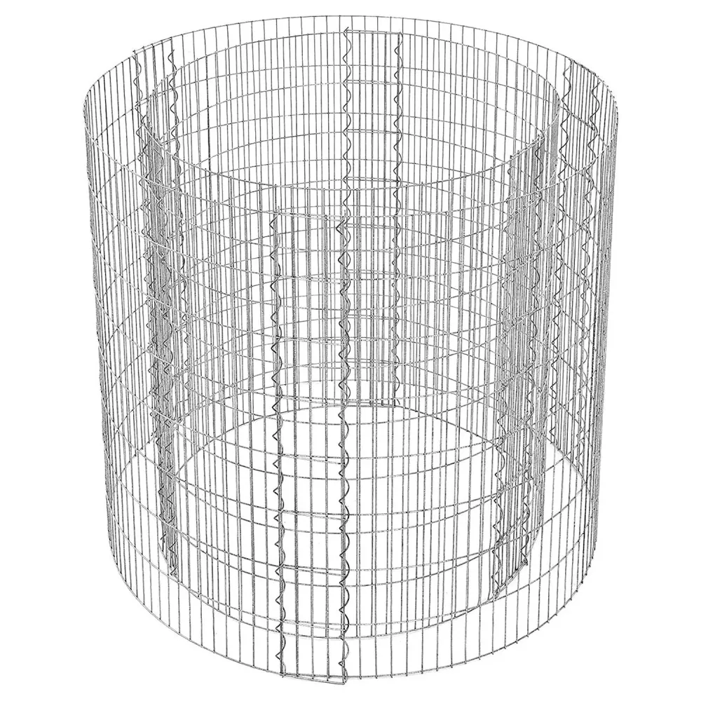 Gabion, kerek fém kőkosár 90 x 80 cm