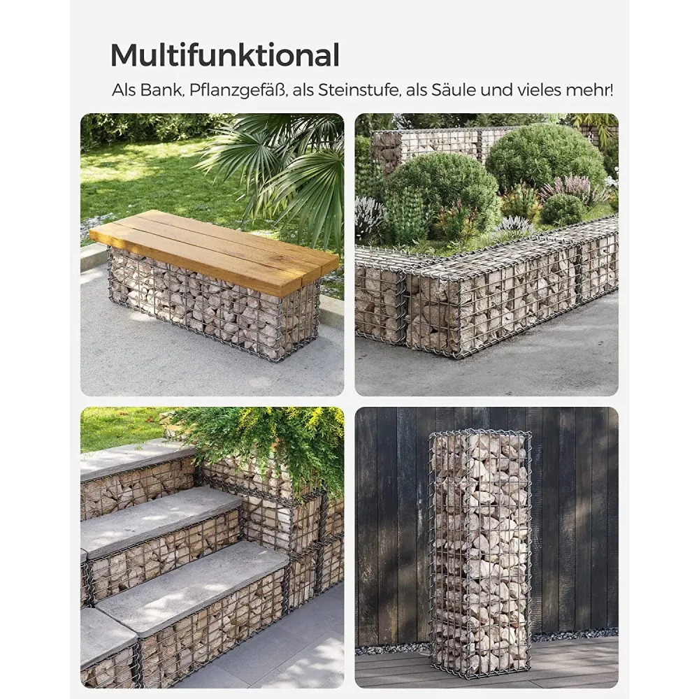 Gabion kosár, fém gabion ketrec 100 x 30 x 30 cm