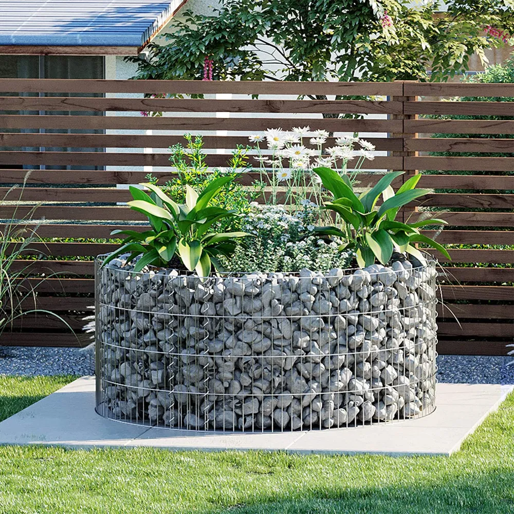 Kerek gabion kő kosár 90 x 40 cm (ø x h)