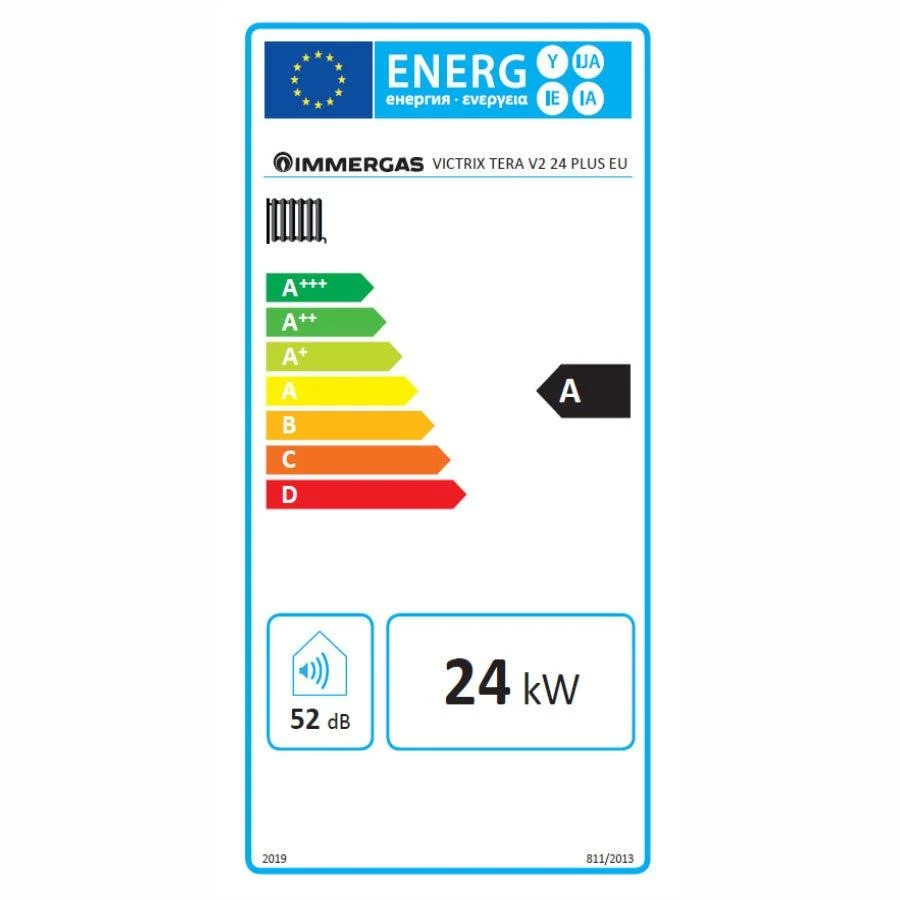 Immergas Victrix Tera V2 24 Plus kondenzációs gázkazán, fűtő 24 kW, tároló előkészítéssel (3.032933)