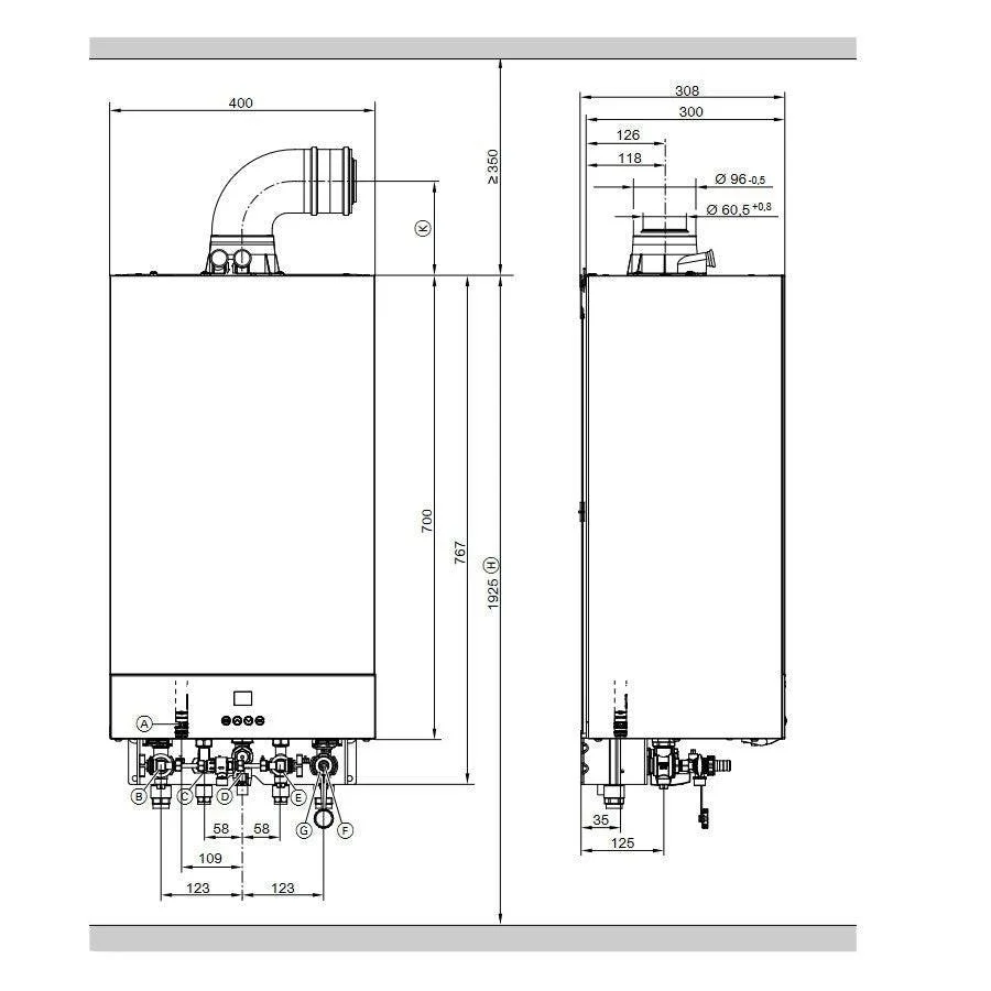 Viessmann Vitodens Classic BPKB-25 kondenzációs gázkazán, kombi 25Kw (Z028565)