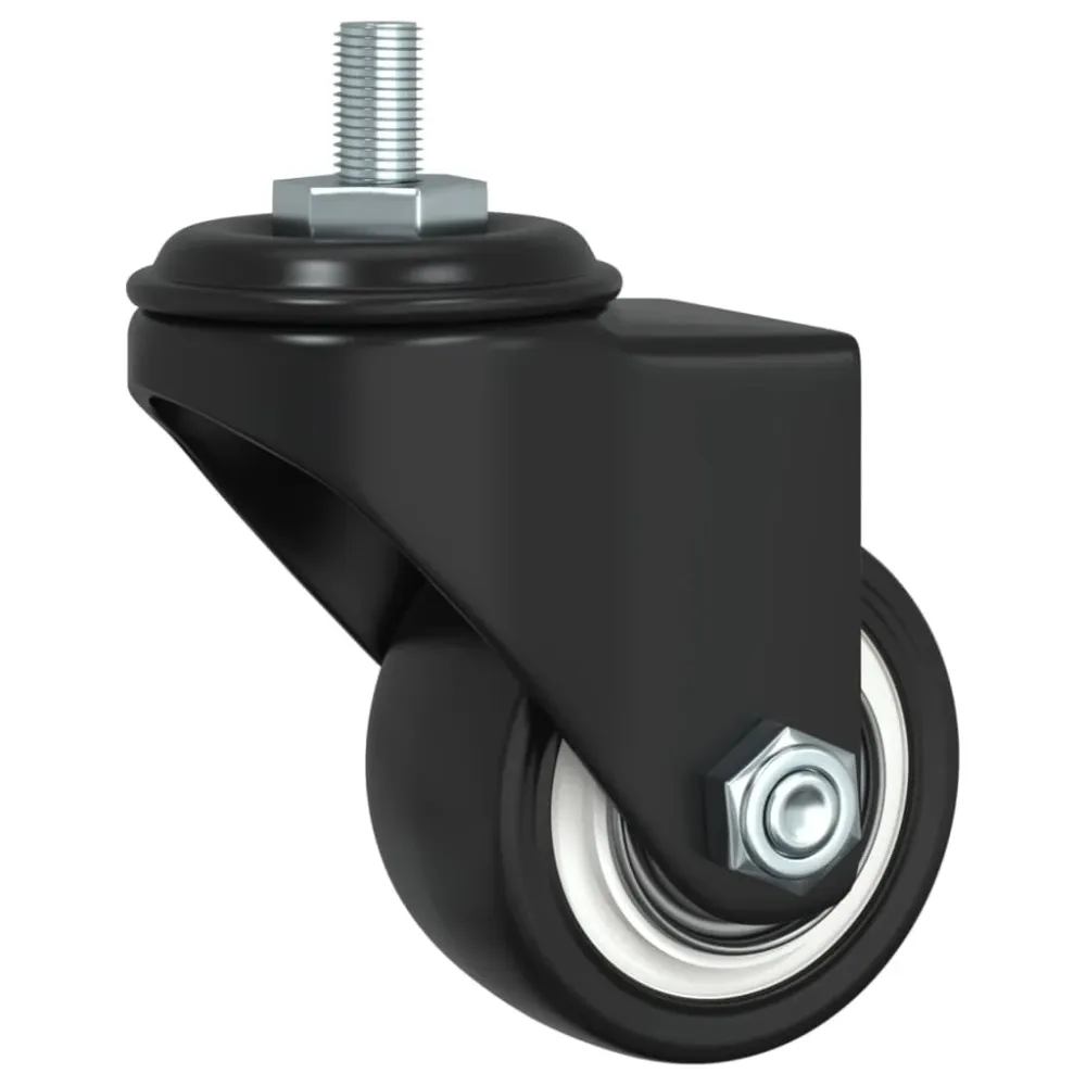 vidaXL 4 db fekete vas görgő 35 mm