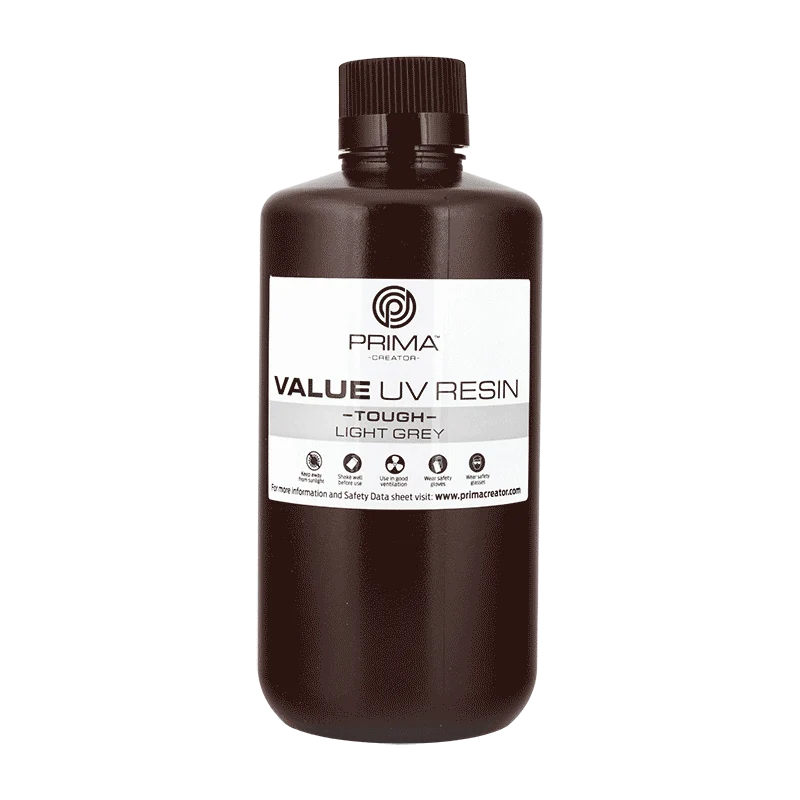 PrimaCreator Érték Tartós UV Gyanta (ABS Szerű) - 1000 ml - Világosszürke