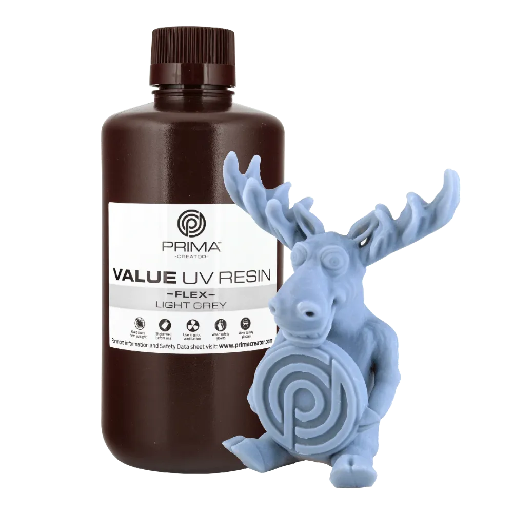 PrimaCreator Value Flex UV gyanta - 1 kg - Világosszürke