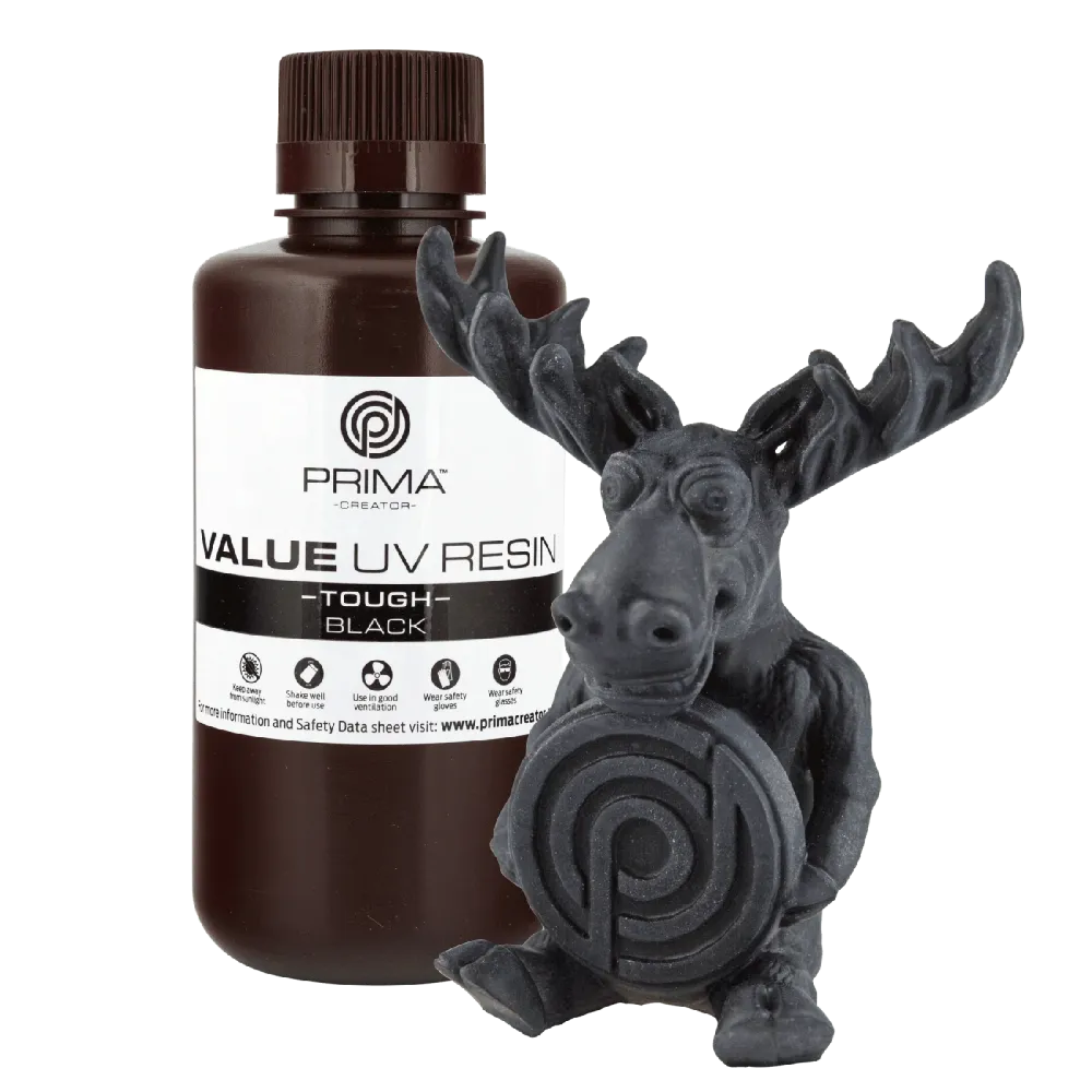 PrimaCreator Value Tartós UV Gyanta (ABS Szerű) - 500 g - Fekete
