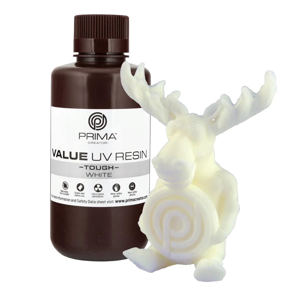 PrimaCreator Value Tartós UV-gyanta (ABS-szerű) - 500 g - Fehér